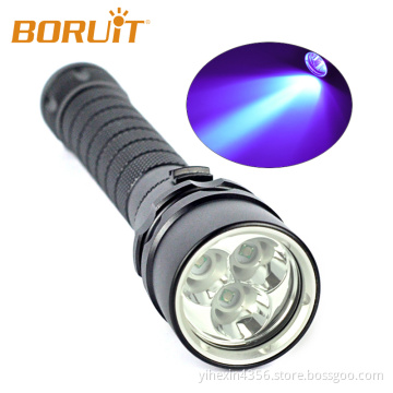 IP68 Amber Led UV Diving Flashlight